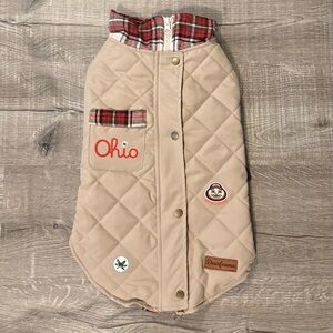 ⭕️🏈🏟 Dog Quilted Ohio Jacket NWT